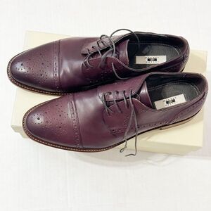 Joseph Abboud NWB Sz12 Burgundy/Cherry Leather Owings Cap Toe Lace Up Oxfords